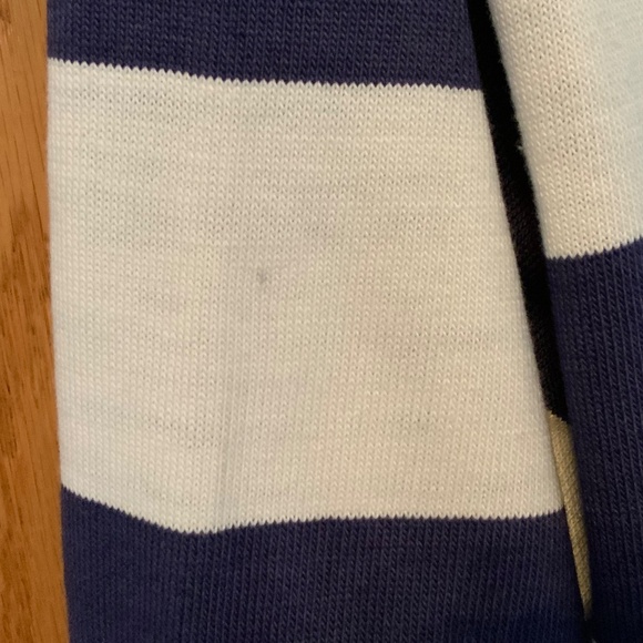 Oxford Sportswear - Classic Striped Polo Shirt Blue Cream Red - Picture 8 of 9